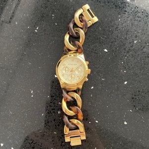 Gold and tortoise shell Michael Kors watch